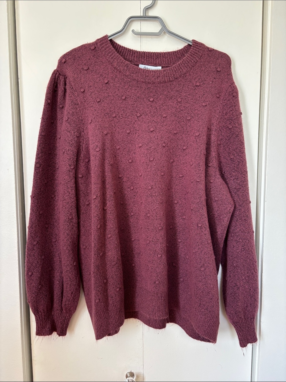 🎉4/30$🎉 Reitmans Mauve Crewneck Sweater with Bobble Knit